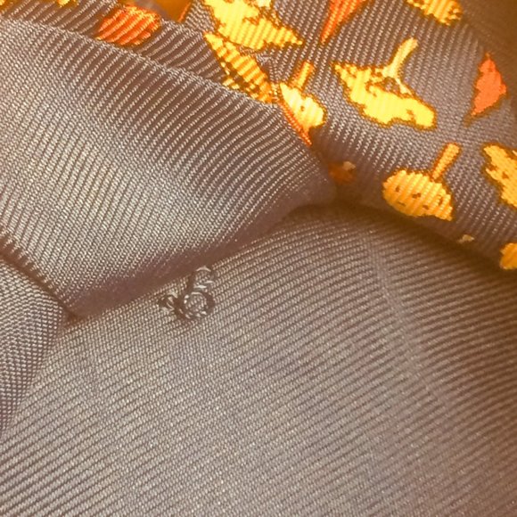 HERMÈS blue trees silk tie – Vintage Carwen Hermes 7742 OA Trees Silk Tie - France